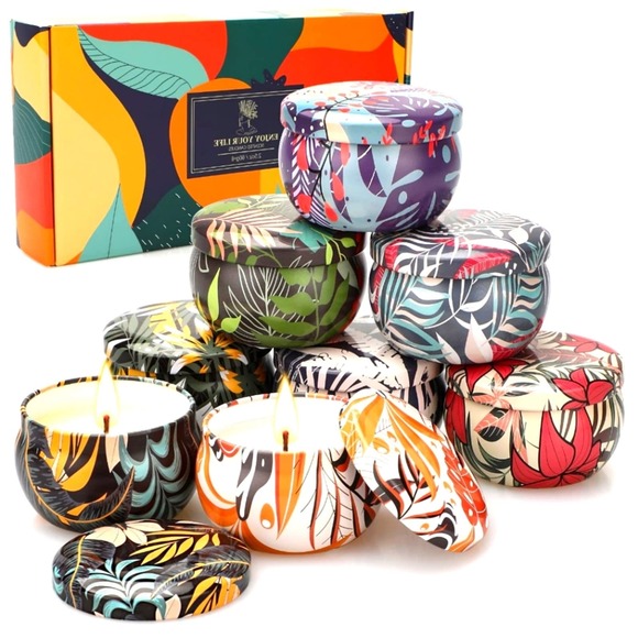 New Set of 8 Aromatherapy Scented Soy Candles Travel Gift Birthday Holidays - Picture 1 of 8